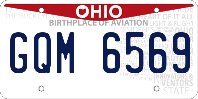 OH license plate GQM6569
