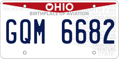 OH license plate GQM6682