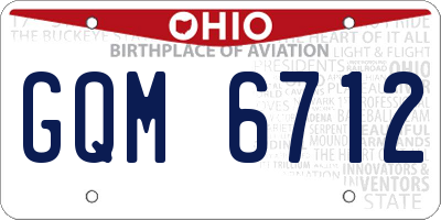 OH license plate GQM6712