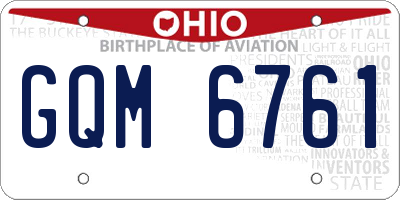 OH license plate GQM6761