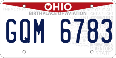 OH license plate GQM6783