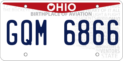 OH license plate GQM6866