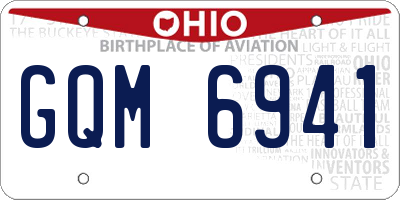 OH license plate GQM6941