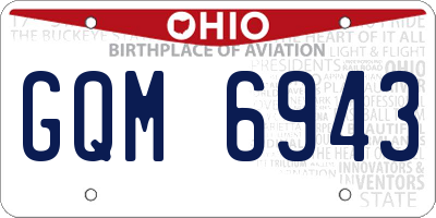OH license plate GQM6943