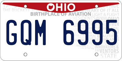 OH license plate GQM6995