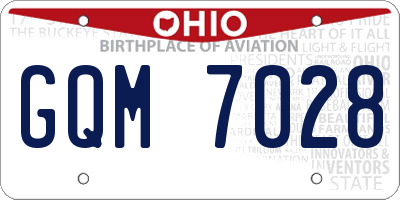 OH license plate GQM7028