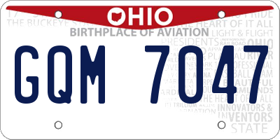 OH license plate GQM7047