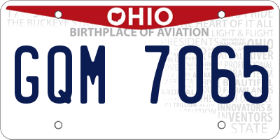OH license plate GQM7065