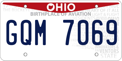 OH license plate GQM7069