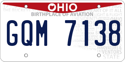 OH license plate GQM7138