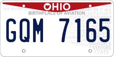 OH license plate GQM7165