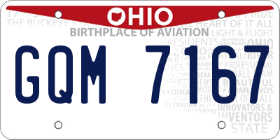 OH license plate GQM7167