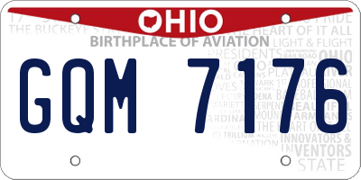 OH license plate GQM7176