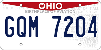 OH license plate GQM7204