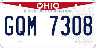 OH license plate GQM7308