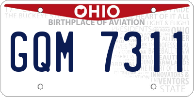 OH license plate GQM7311