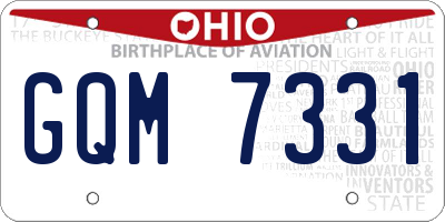 OH license plate GQM7331