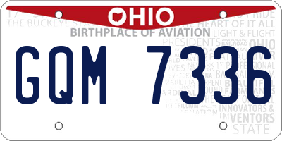 OH license plate GQM7336