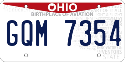 OH license plate GQM7354