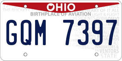 OH license plate GQM7397