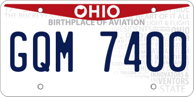 OH license plate GQM7400