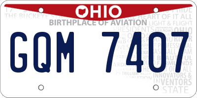 OH license plate GQM7407