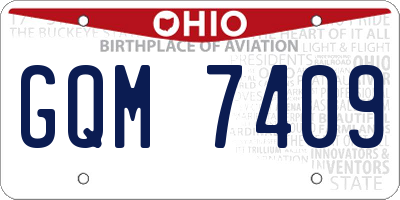 OH license plate GQM7409