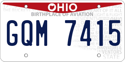 OH license plate GQM7415