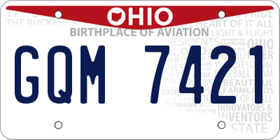 OH license plate GQM7421