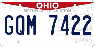 OH license plate GQM7422