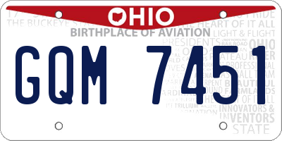 OH license plate GQM7451