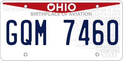 OH license plate GQM7460