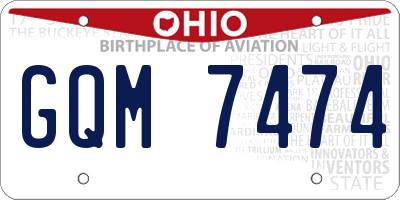 OH license plate GQM7474