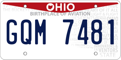 OH license plate GQM7481