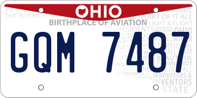 OH license plate GQM7487