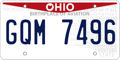 OH license plate GQM7496