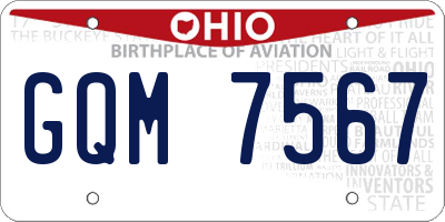 OH license plate GQM7567