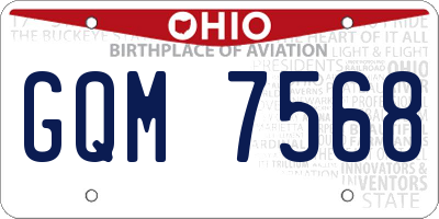 OH license plate GQM7568