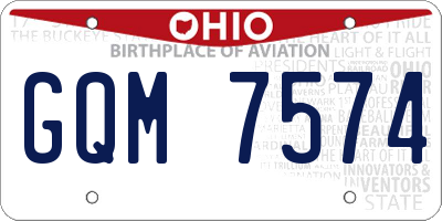 OH license plate GQM7574