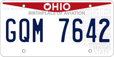 OH license plate GQM7642