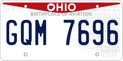 OH license plate GQM7696