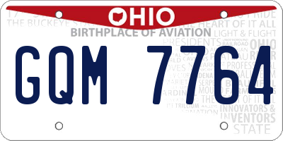 OH license plate GQM7764