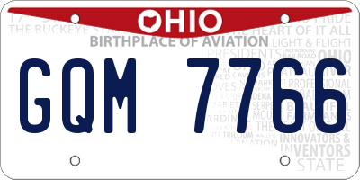 OH license plate GQM7766