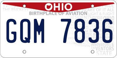 OH license plate GQM7836