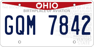 OH license plate GQM7842