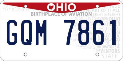 OH license plate GQM7861