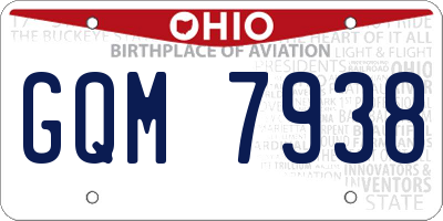 OH license plate GQM7938