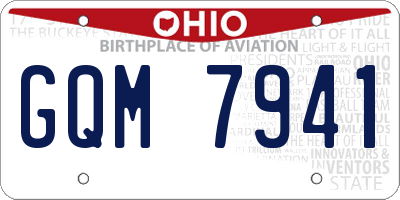 OH license plate GQM7941
