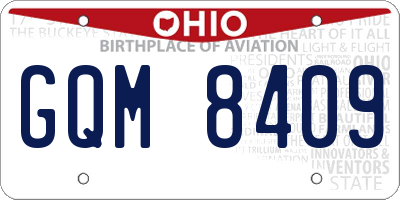 OH license plate GQM8409