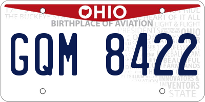 OH license plate GQM8422